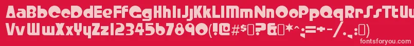 CrystalradiokitRegular Font – Pink Fonts on Red Background