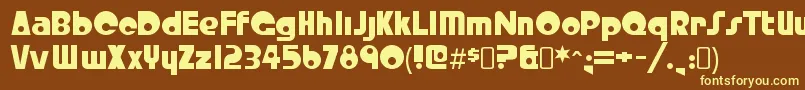 CrystalradiokitRegular Font – Yellow Fonts on Brown Background
