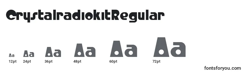 Размеры шрифта CrystalradiokitRegular