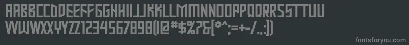 フォントMastodb – 黒い背景に灰色の文字