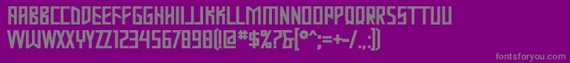 フォントMastodb – 紫の背景に灰色の文字