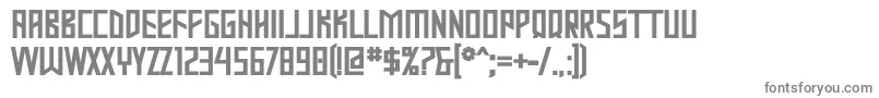 フォントMastodb – 白い背景に灰色の文字