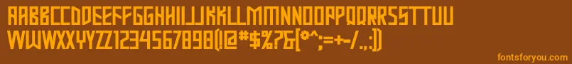 Mastodb Font – Orange Fonts on Brown Background