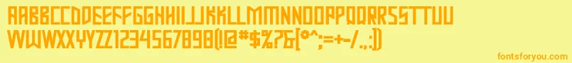 Mastodb Font – Orange Fonts on Yellow Background