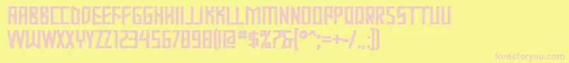 Mastodb Font – Pink Fonts on Yellow Background
