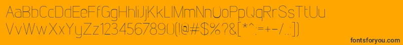 LintelThin Font – Black Fonts on Orange Background