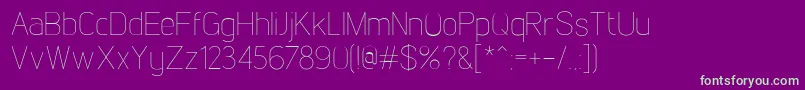 LintelThin Font – Green Fonts on Purple Background