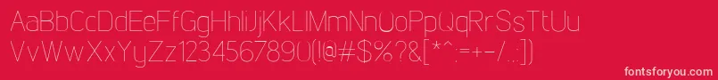 LintelThin-fontti – vaaleanpunaiset fontit punaisella taustalla