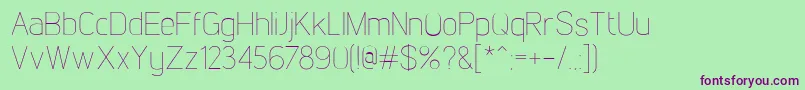 Шрифт LintelThin – фиолетовые шрифты на зелёном фоне