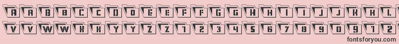 Eyesonlyoutsemicondleft Font – Black Fonts on Pink Background