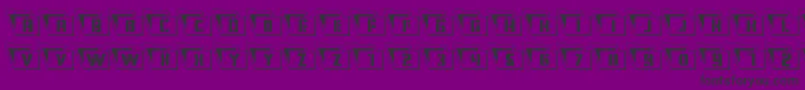 Czcionka Eyesonlyoutsemicondleft – czarne czcionki na fioletowym tle
