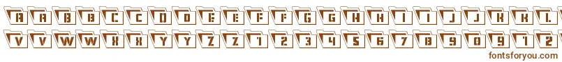 Eyesonlyoutsemicondleft-fontti – ruskeat fontit valkoisella taustalla