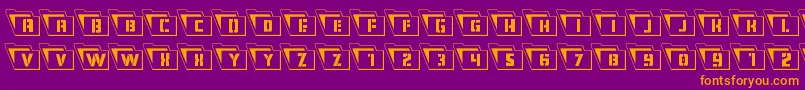 Eyesonlyoutsemicondleft Font – Orange Fonts on Purple Background