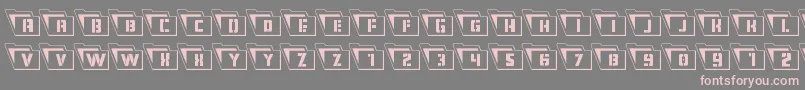 Eyesonlyoutsemicondleft Font – Pink Fonts on Gray Background