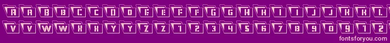 Eyesonlyoutsemicondleft Font – Pink Fonts on Purple Background