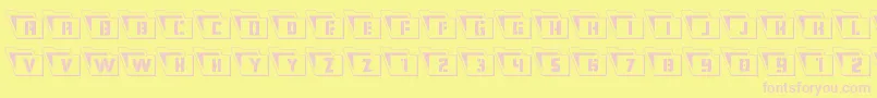 Eyesonlyoutsemicondleft Font – Pink Fonts on Yellow Background