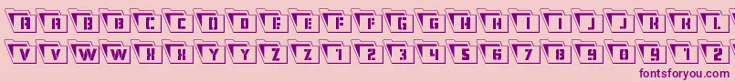 Eyesonlyoutsemicondleft Font – Purple Fonts on Pink Background