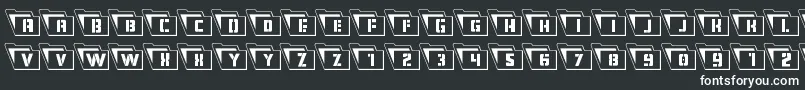 Eyesonlyoutsemicondleft Font – White Fonts on Black Background