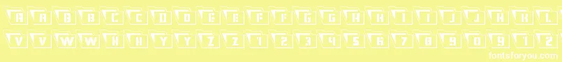 Eyesonlyoutsemicondleft Font – White Fonts on Yellow Background