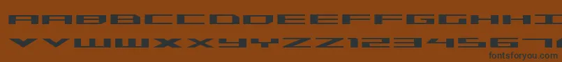 Triremeexp-Schriftart – Schwarze Schriften auf braunem Hintergrund