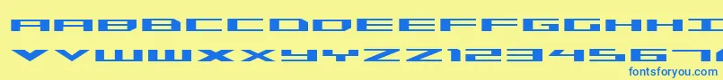 Шрифт Triremeexp – синие шрифты на жёлтом фоне