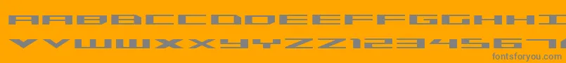 Triremeexp-Schriftart – Graue Schriften auf orangefarbenem Hintergrund