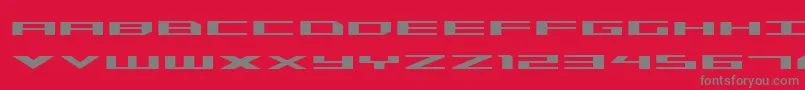 Triremeexp Font – Gray Fonts on Red Background