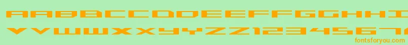 Triremeexp Font – Orange Fonts on Green Background