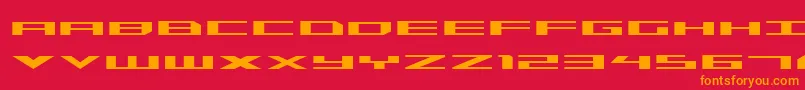 Triremeexp Font – Orange Fonts on Red Background