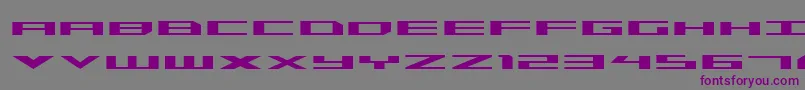 Triremeexp-Schriftart – Violette Schriften auf grauem Hintergrund