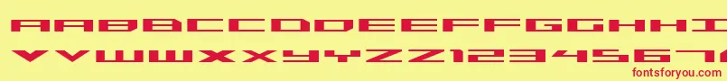Triremeexp Font – Red Fonts on Yellow Background