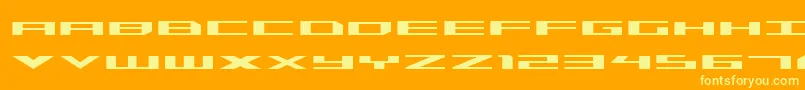 フォントTriremeexp – オレンジの背景に黄色の文字
