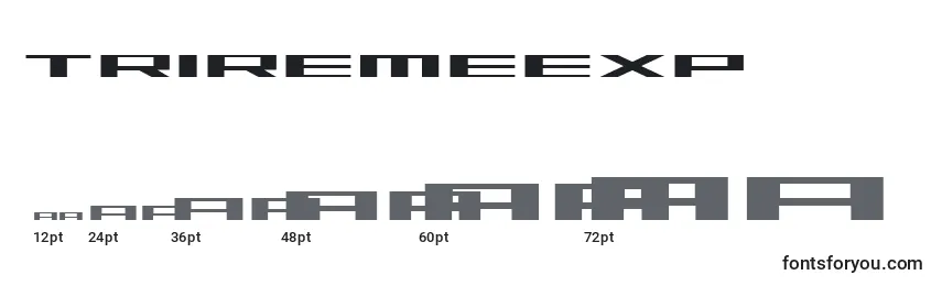 Размеры шрифта Triremeexp