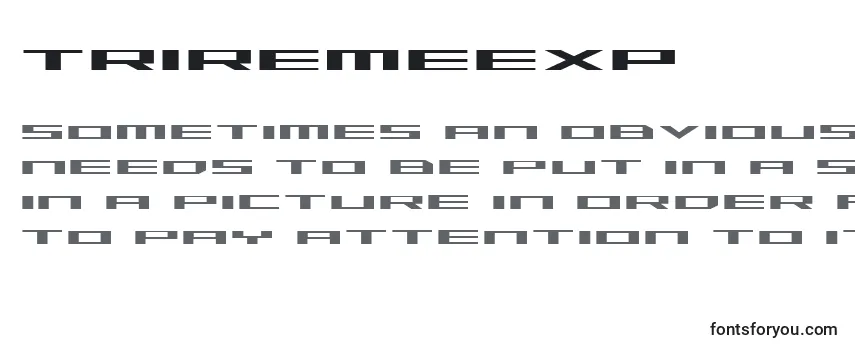 Review of the Triremeexp Font