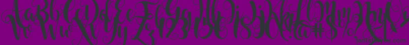 Starfish Font – Black Fonts on Purple Background