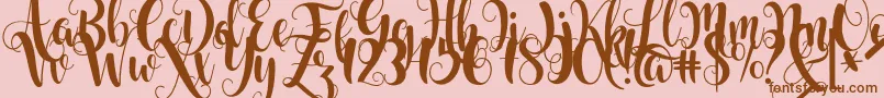 Starfish Font – Brown Fonts on Pink Background