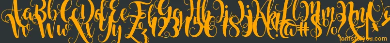 Starfish Font – Orange Fonts on Black Background