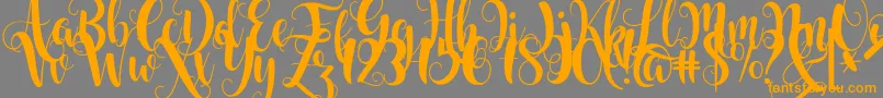 Starfish Font – Orange Fonts on Gray Background