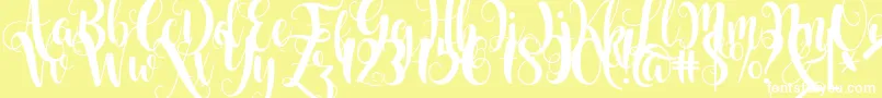 Starfish Font – White Fonts on Yellow Background