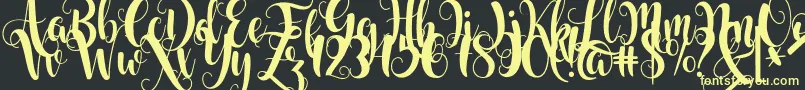 Starfish Font – Yellow Fonts on Black Background