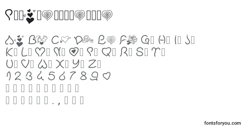Pwvalentinelove Font – alphabet, numbers, special characters