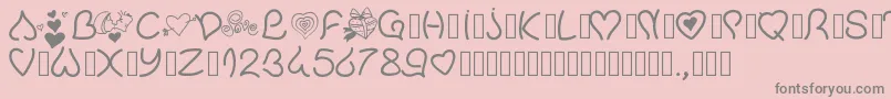 Pwvalentinelove Font – Gray Fonts on Pink Background