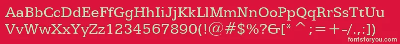 Egyptian505Bt Font – Green Fonts on Red Background