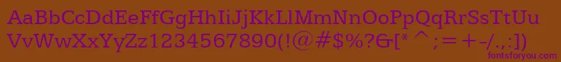 Egyptian505Bt Font – Purple Fonts on Brown Background