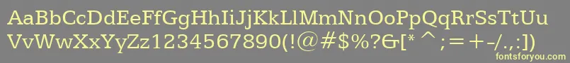 Шрифт Egyptian505Bt – жёлтые шрифты на сером фоне