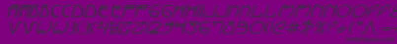 CoyoteDecoExpital Font – Black Fonts on Purple Background