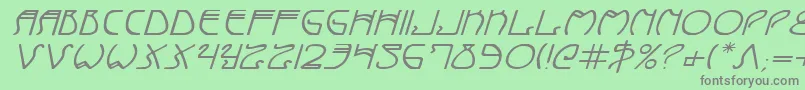 CoyoteDecoExpital Font – Gray Fonts on Green Background