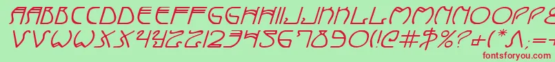 CoyoteDecoExpital Font – Red Fonts on Green Background