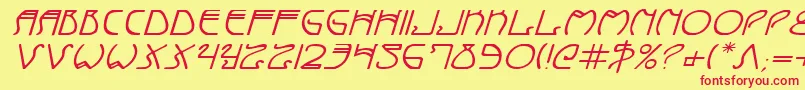 CoyoteDecoExpital Font – Red Fonts on Yellow Background