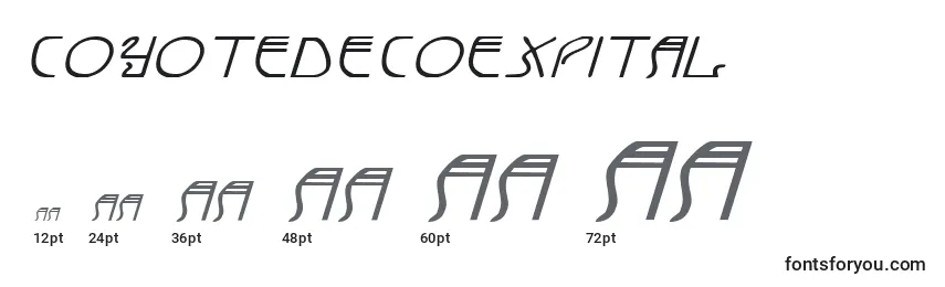 CoyoteDecoExpital Font Sizes